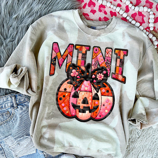 Mini Pumpkin Faux Patchwork DTF & Sublimation Transfer