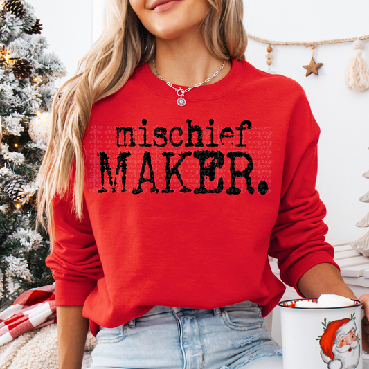 Mischief Maker Typography DTF & Sublimation Transfer