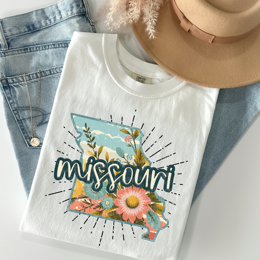 Missouri Retro Floral DTF & Sublimation Transfer