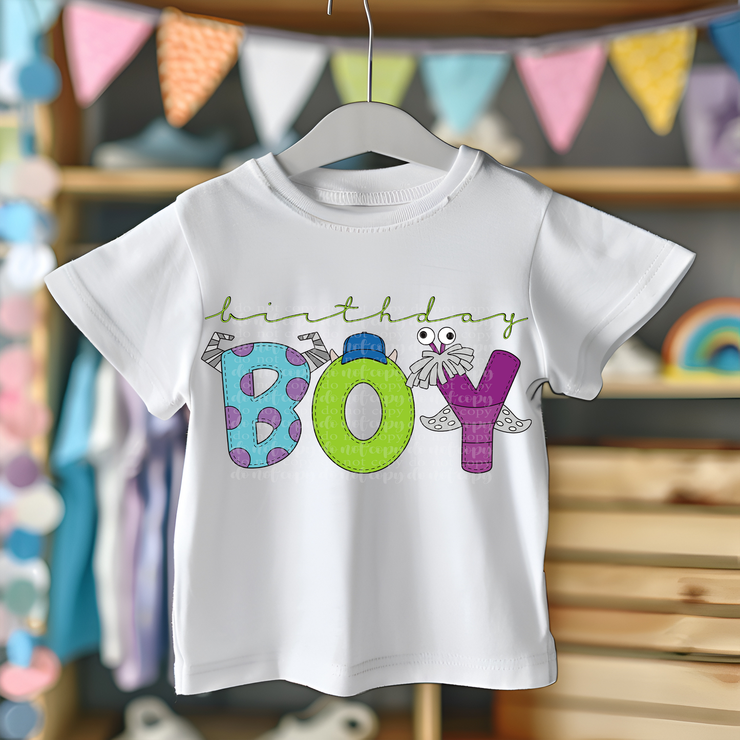 Monster Birthday Boy DTF & Sublimation Transfer