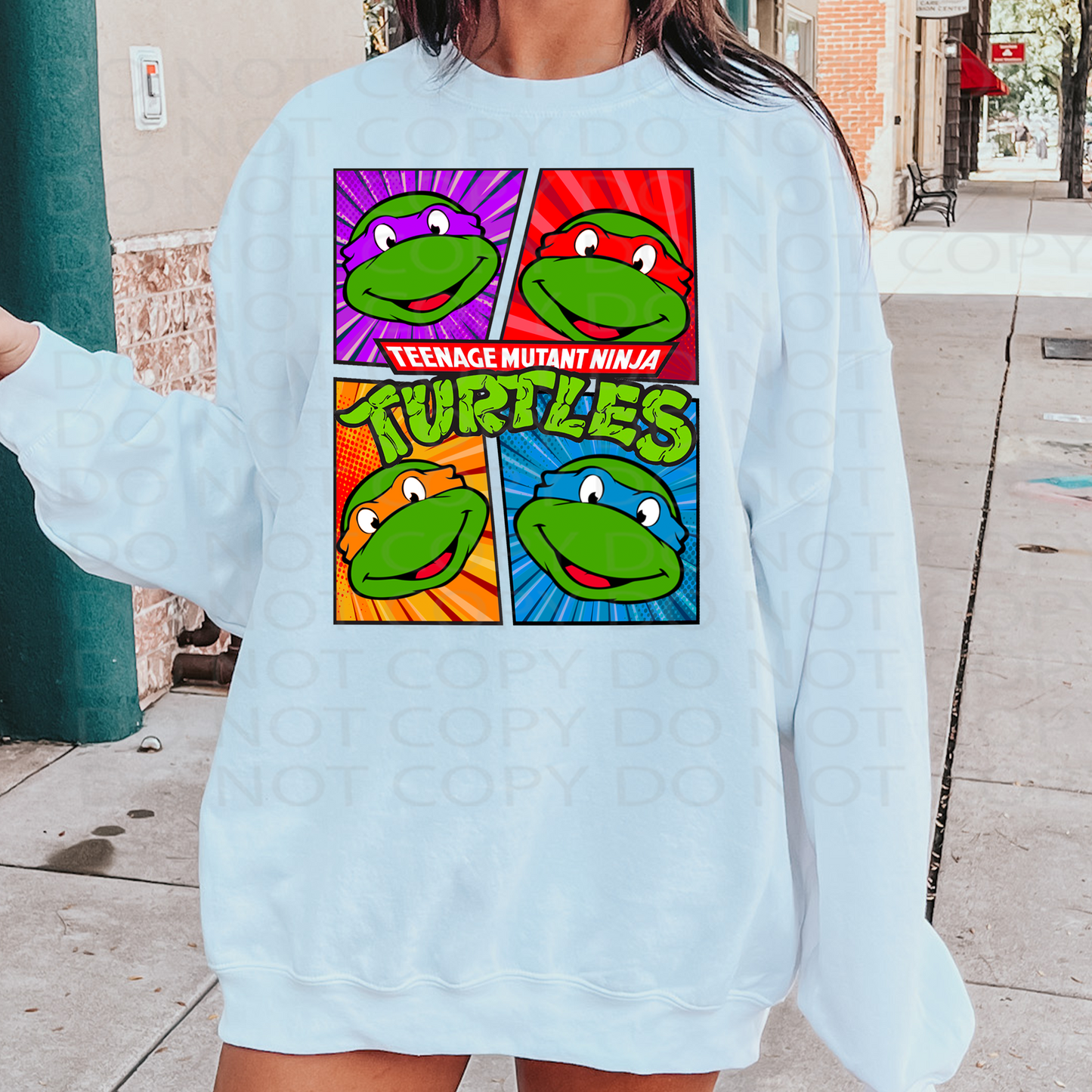 Pizza Turtle Colors Collage DTF & Sublimation Transfer