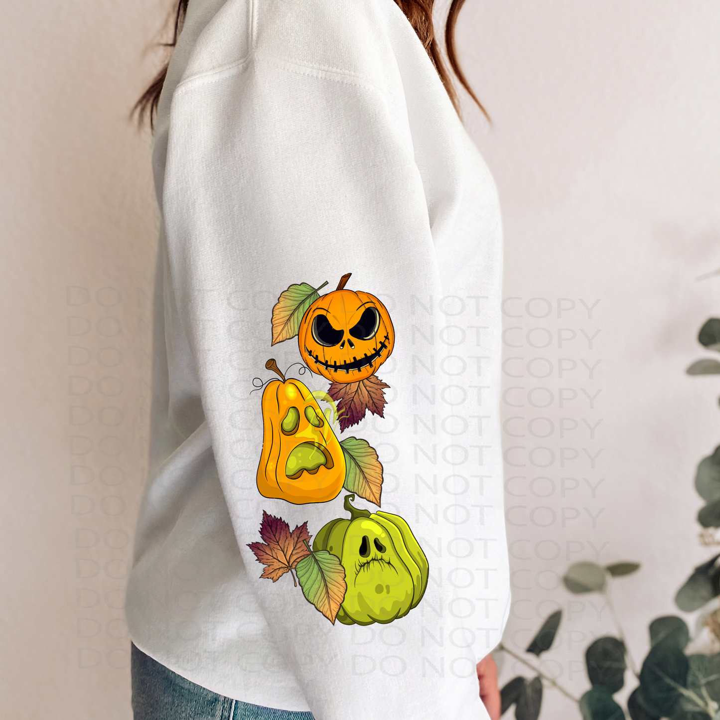 Nightmare of Pumpkins Sleeve (matches shirt) DTF & Sublimation Transfer