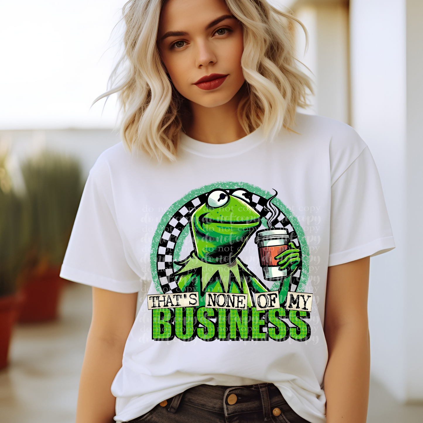 None Of My Business Frog DTF & Sublimation Transfer