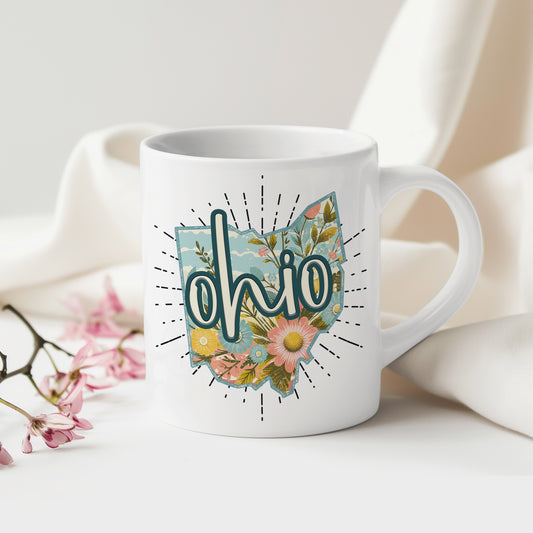 Ohio Retro Floral (matches shirt) UV DTF Transfer