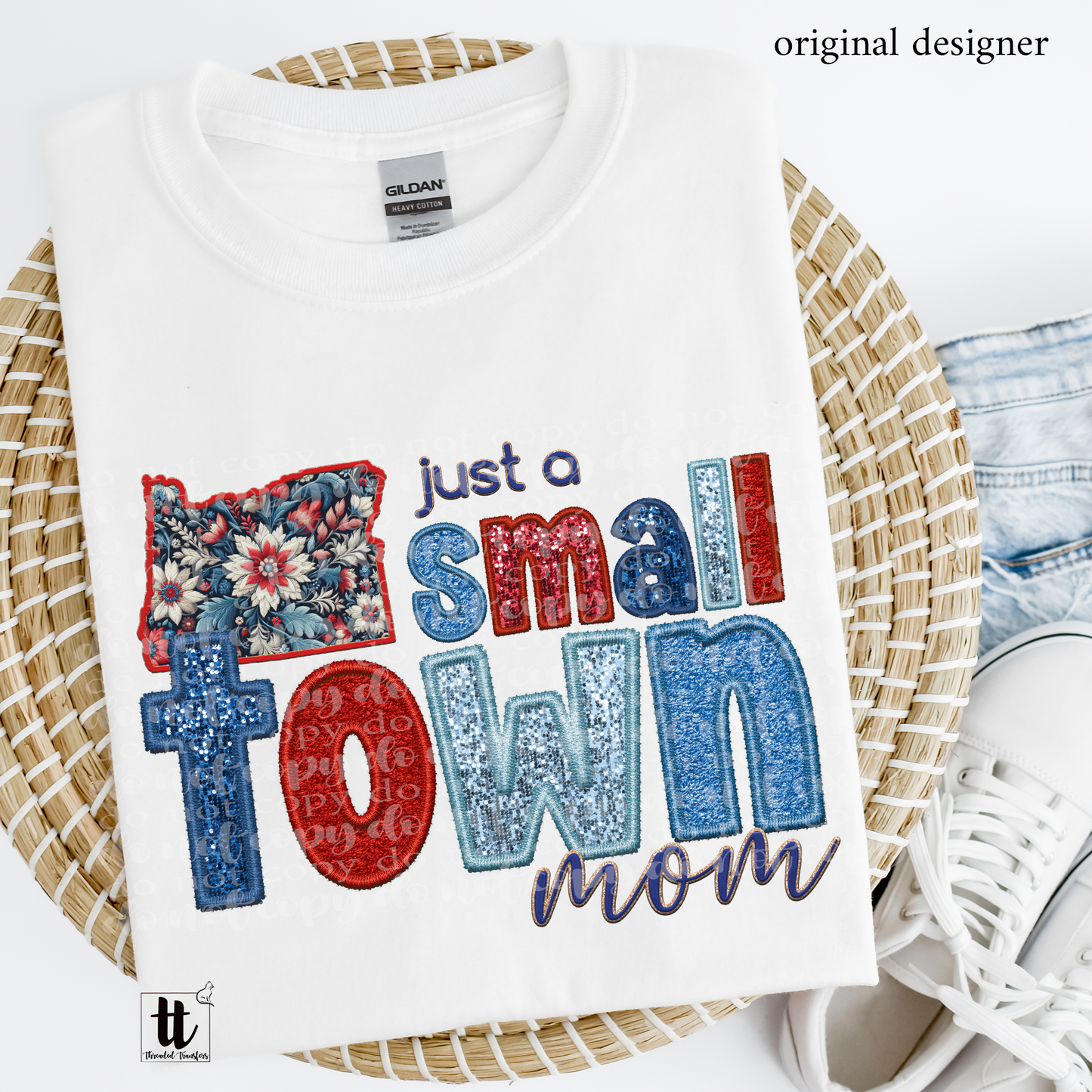 Oregon Small Town **EXCLUSIVE** Faux Embroidery, Chenille, & Sparkles DTF & Sublimation Transfer