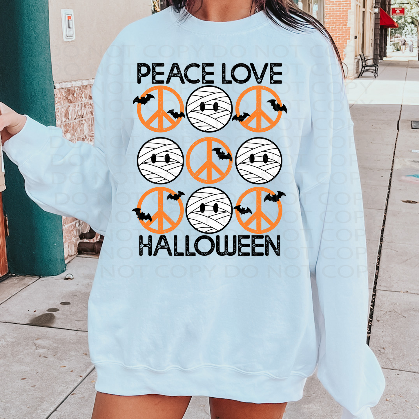 Peace Love Halloween Happy DTF & Sublimation Transfer