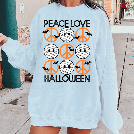 Peace Love Halloween Happy DTF & Sublimation Transfer