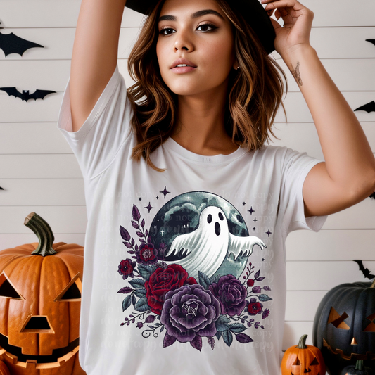 Spooky Ghost Pieces of Halloween Faux Embroidery DTF & Sublimation Transfer