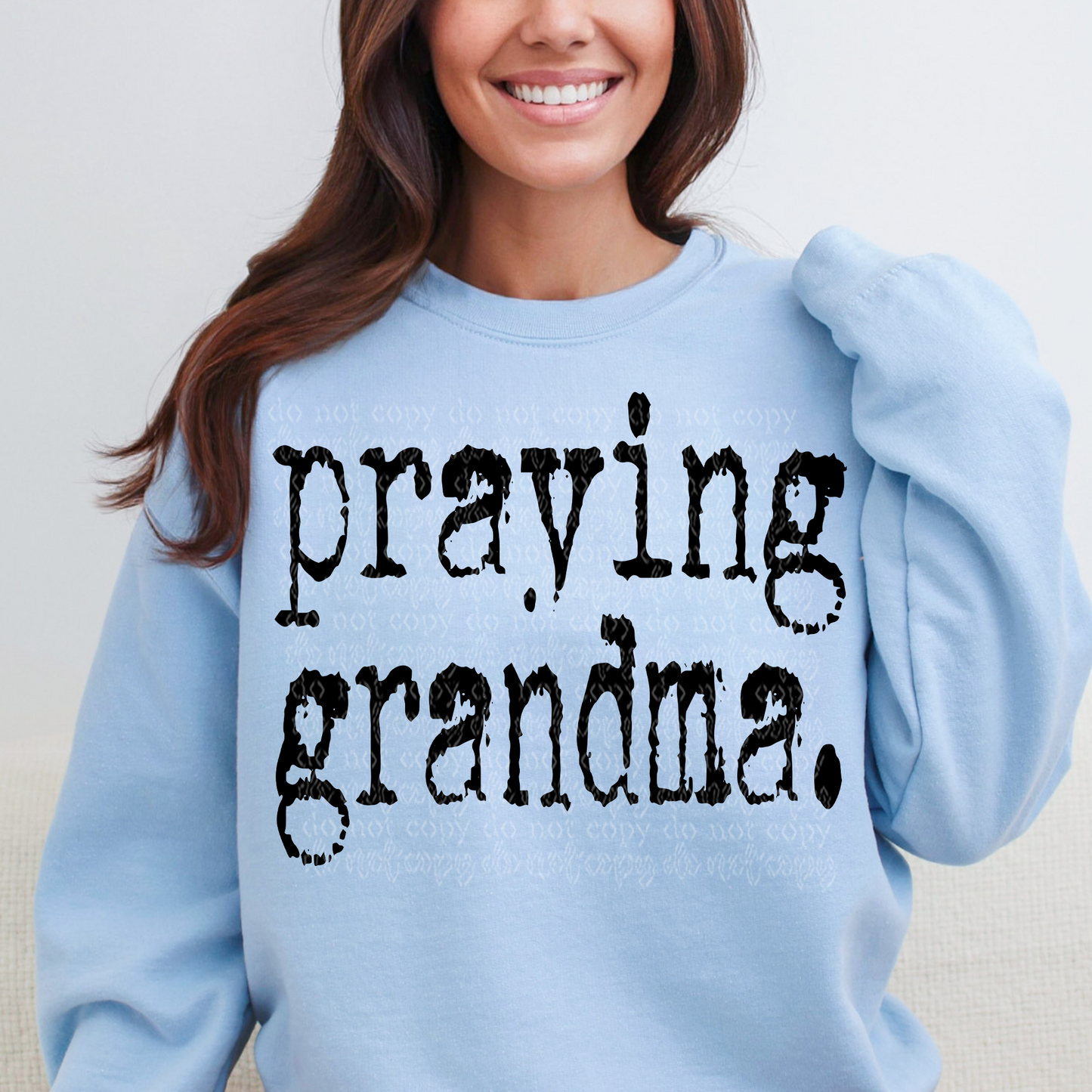 Praying Grandma Typography DTF & Sublimation Transfer