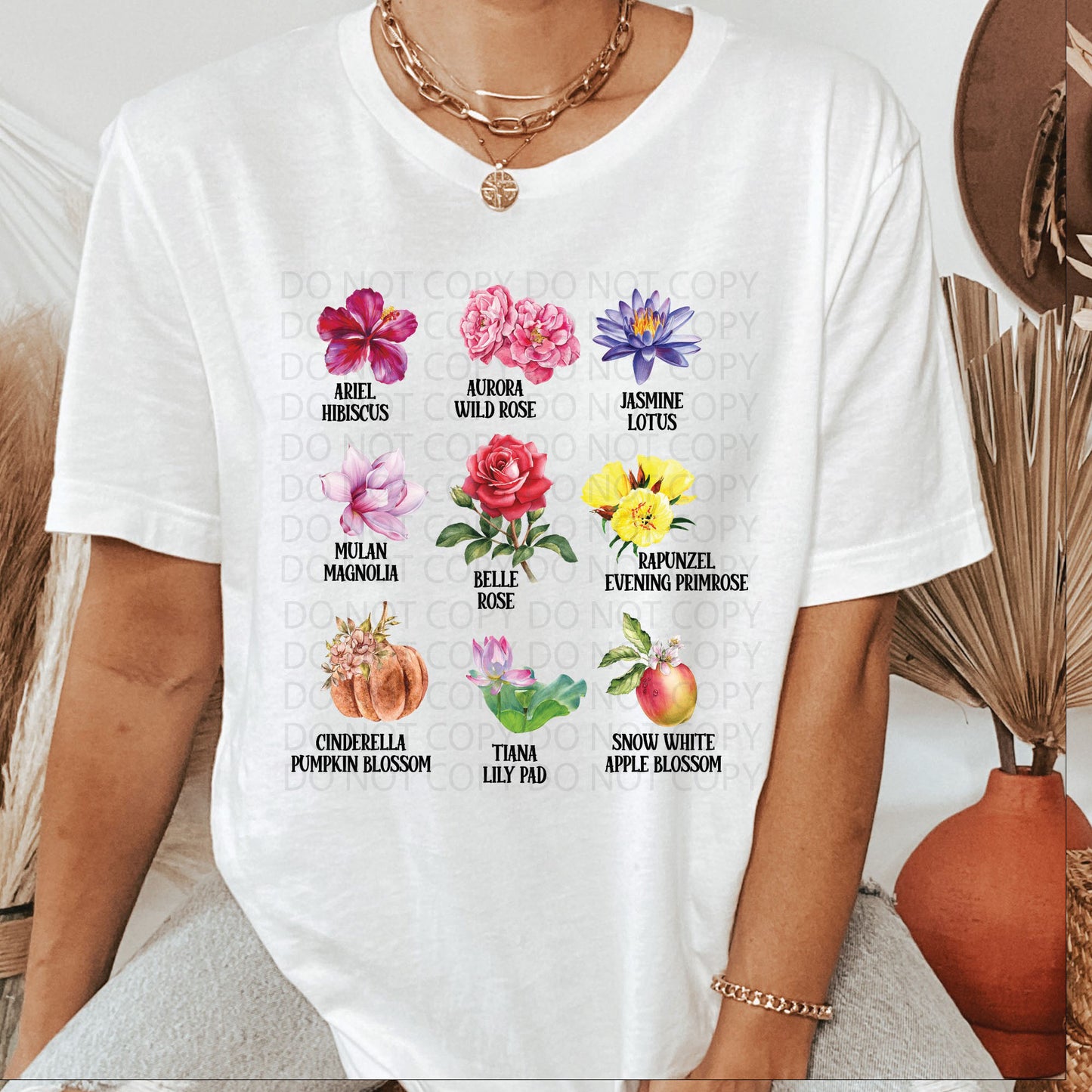 Princess Flowers DTF & Sublimation Transfer