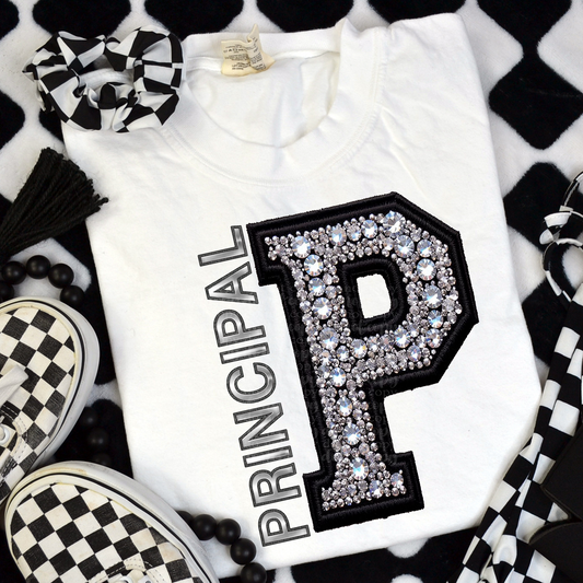 Principal Faux Rhinestone & Faux Embroidery DTF & Sublimation Transfer