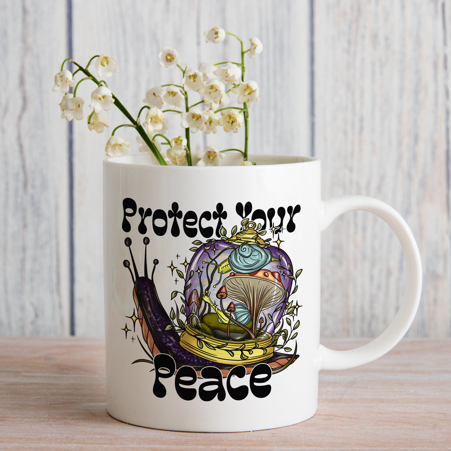 Protect Your Peace Snail (matches shirt) UV DTF Transfer