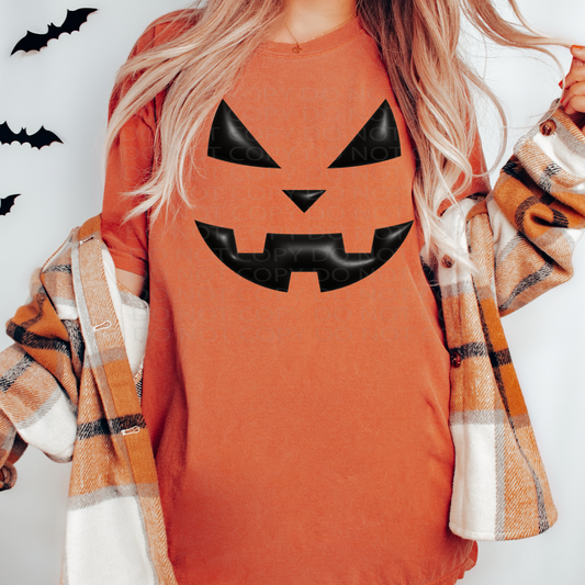 Pumpkin Face **EXCLUSIVE** Faux Puffy Look DTF & Sublimation Transfer