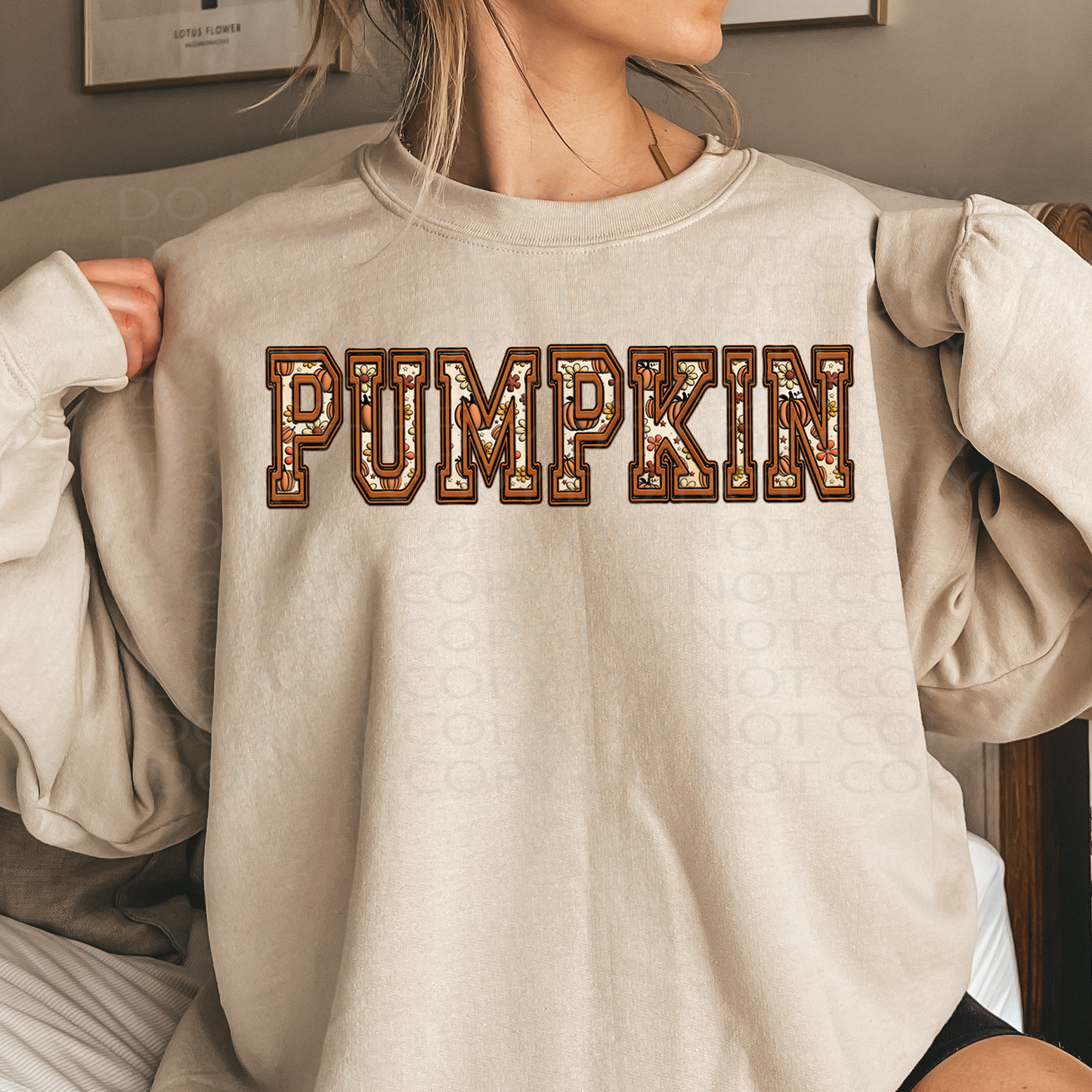 Pumpkin **EXCLUSIVE** Faux Embroidery and Puffy Look DTF & Sublimation Transfer