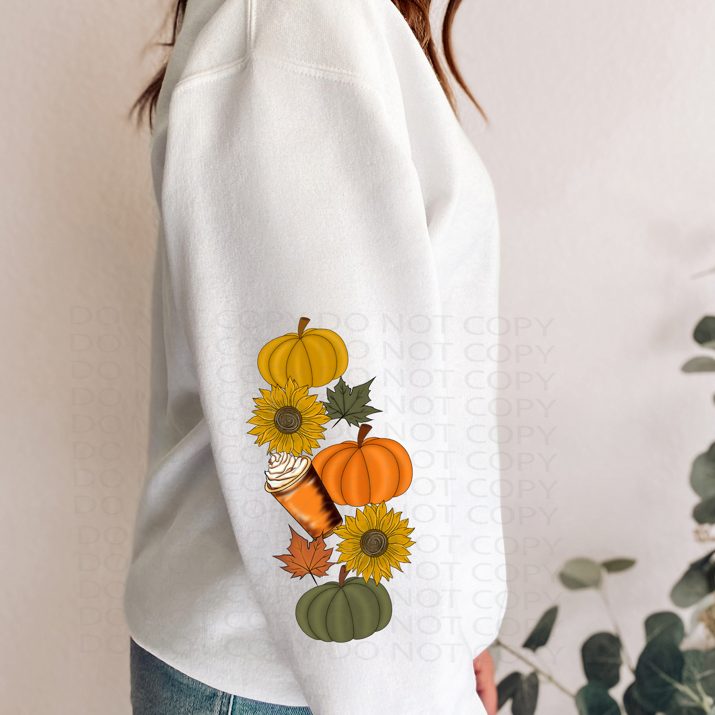 Pumpkin Kinda Fall Sleeve (matches shirt)  DTF & Sublimation Transfer