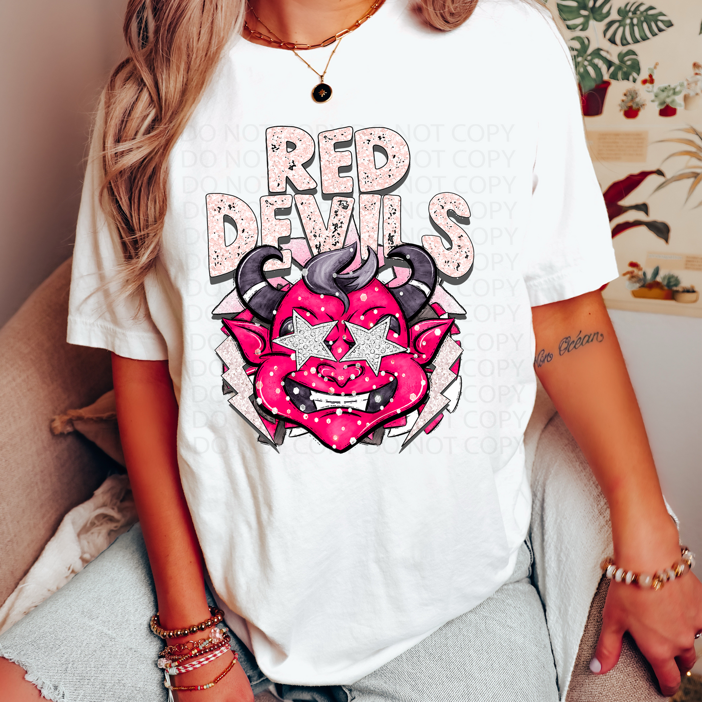 Preppy Red Devils DTF & Sublimation Transfer