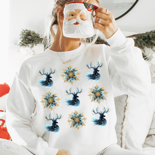 Reindeer and Snowflakes DTF & Sublimation Transfer