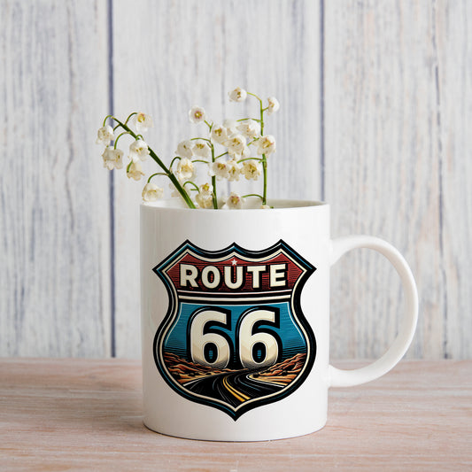 Route 66 (matches shirt) UV DTF Transfer