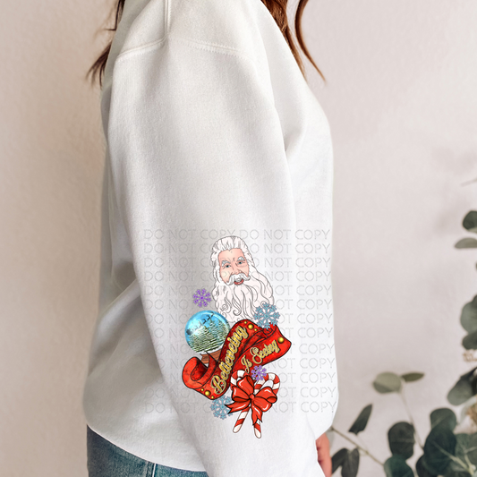 Santa Movies Sleeve (matches shirt) DTF & Sublimation Transfer