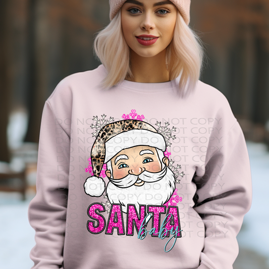 Santa Baby Faux Sparkles DTF & Sublimation Transfer