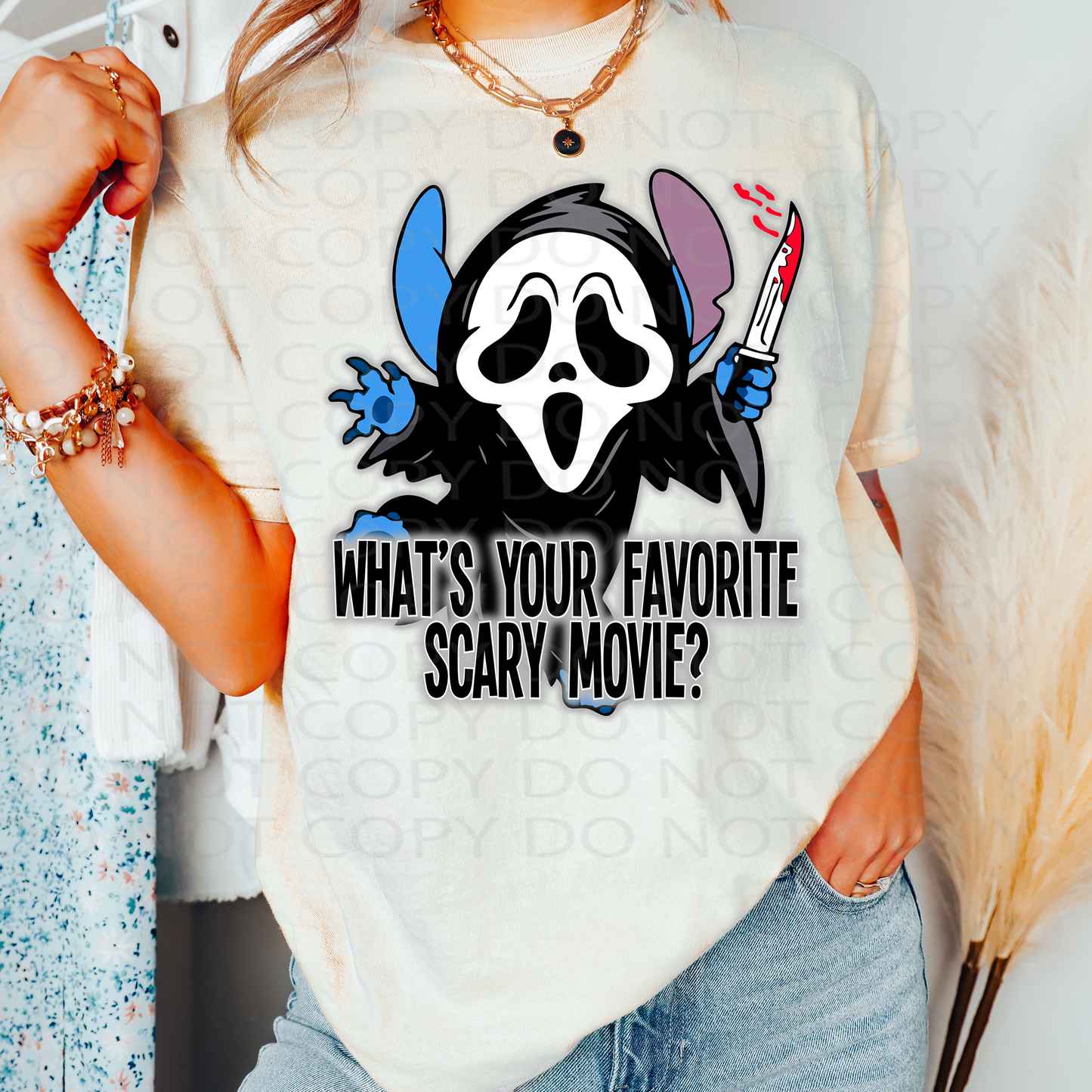 Scary Movie Stitches DTF & Sublimation Transfer