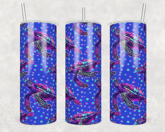 Sea Turtle Colors Sublimation Transfer Tumbler Wrap 20oz (read description)