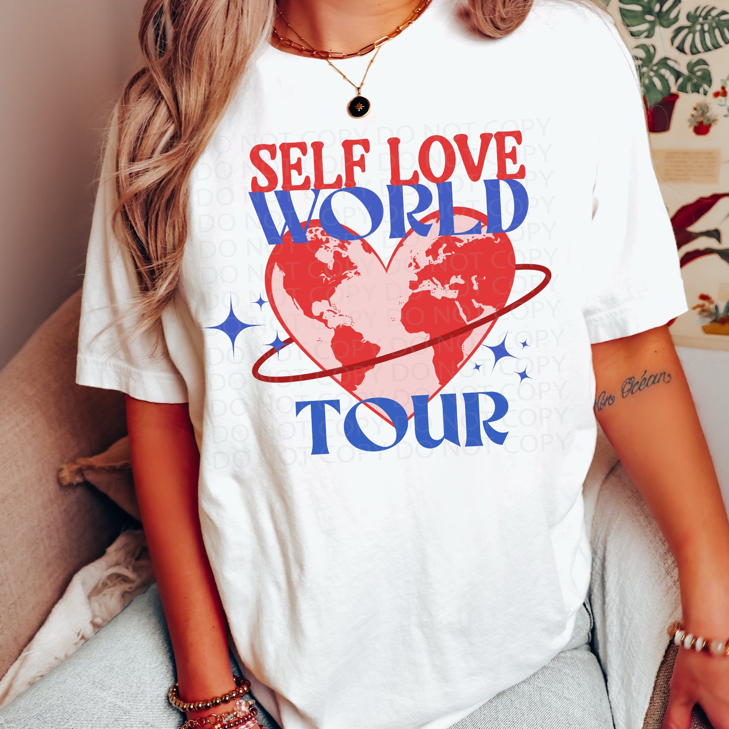 Self Love World Tour Heart DTF & Sublimation Transfer