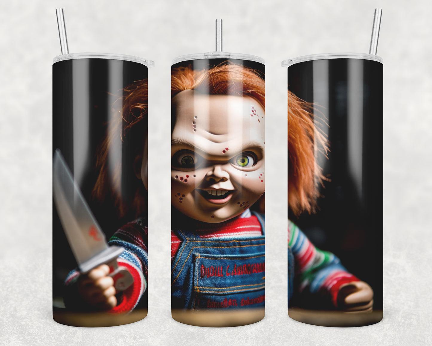 3D Serial Doll Sublimation Transfer Tumbler Wrap 20oz (read description)