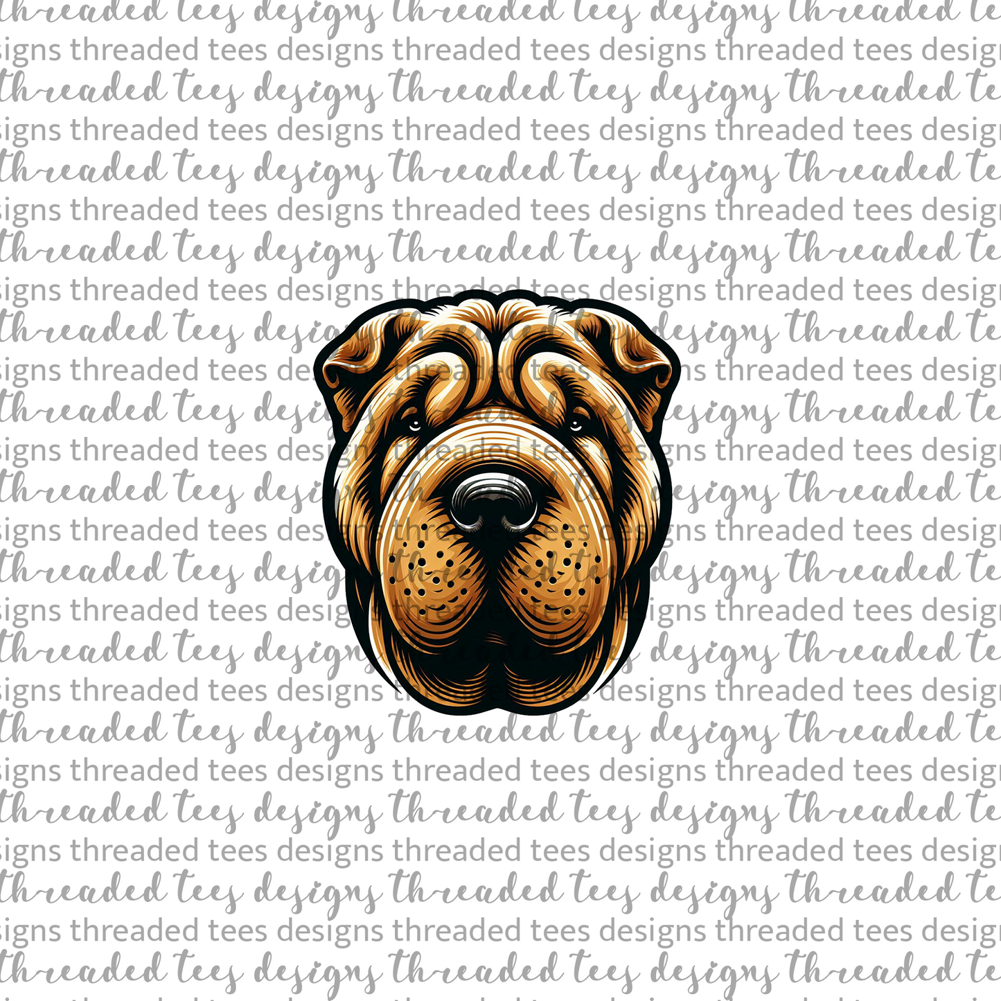 Shar-Pei Wrist/Pocket (matches shirt) DTF & Sublimation Transfer