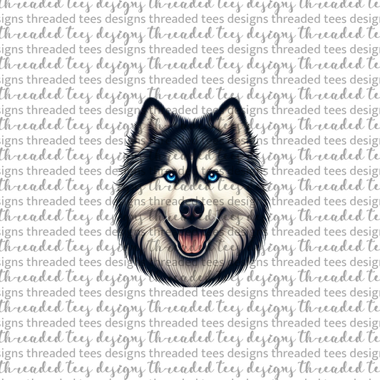 Siberian Husky Wrist/Pocket (matches shirt) DTF & Sublimation Transfer