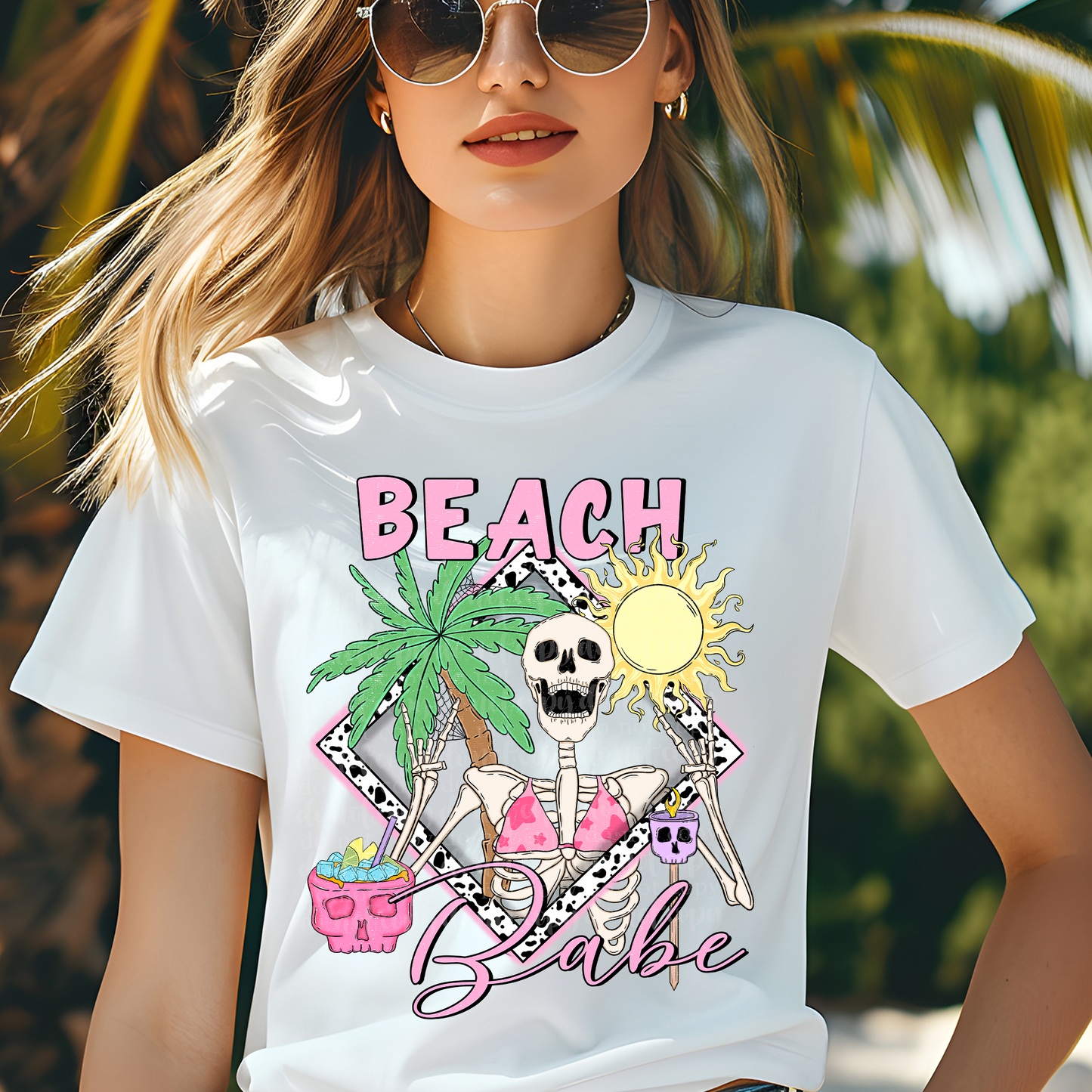 Beach Babe Skele DTF & Sublimation Transfer