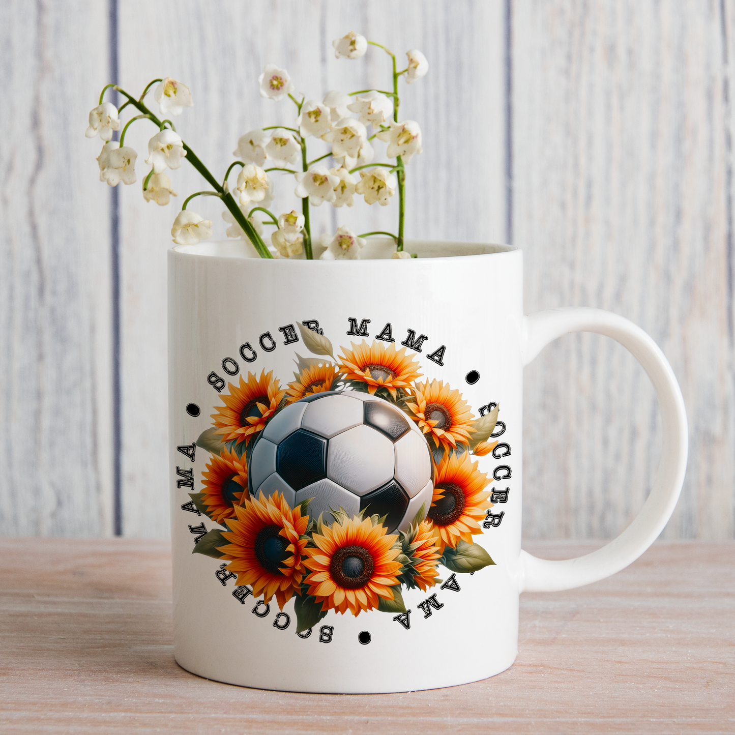 Soccer Sunflower Mama (matches shirt) UV DTF Transfer