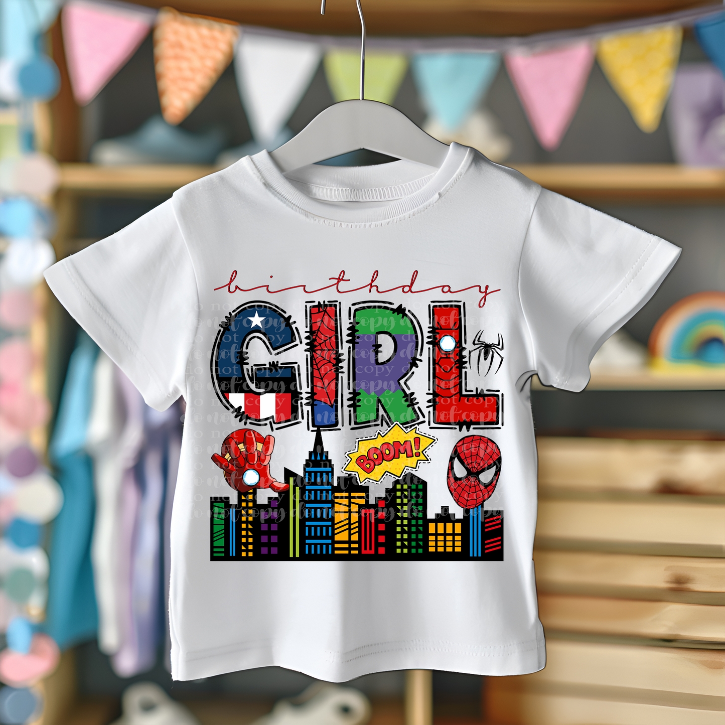 Spider Birthday Girl DTF & Sublimation Transfer