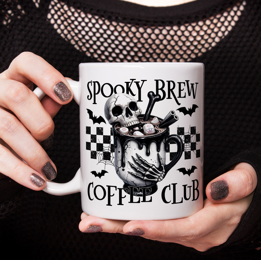 Spooky Brew Coffee Club (matches shirt) UV DTF Transfer