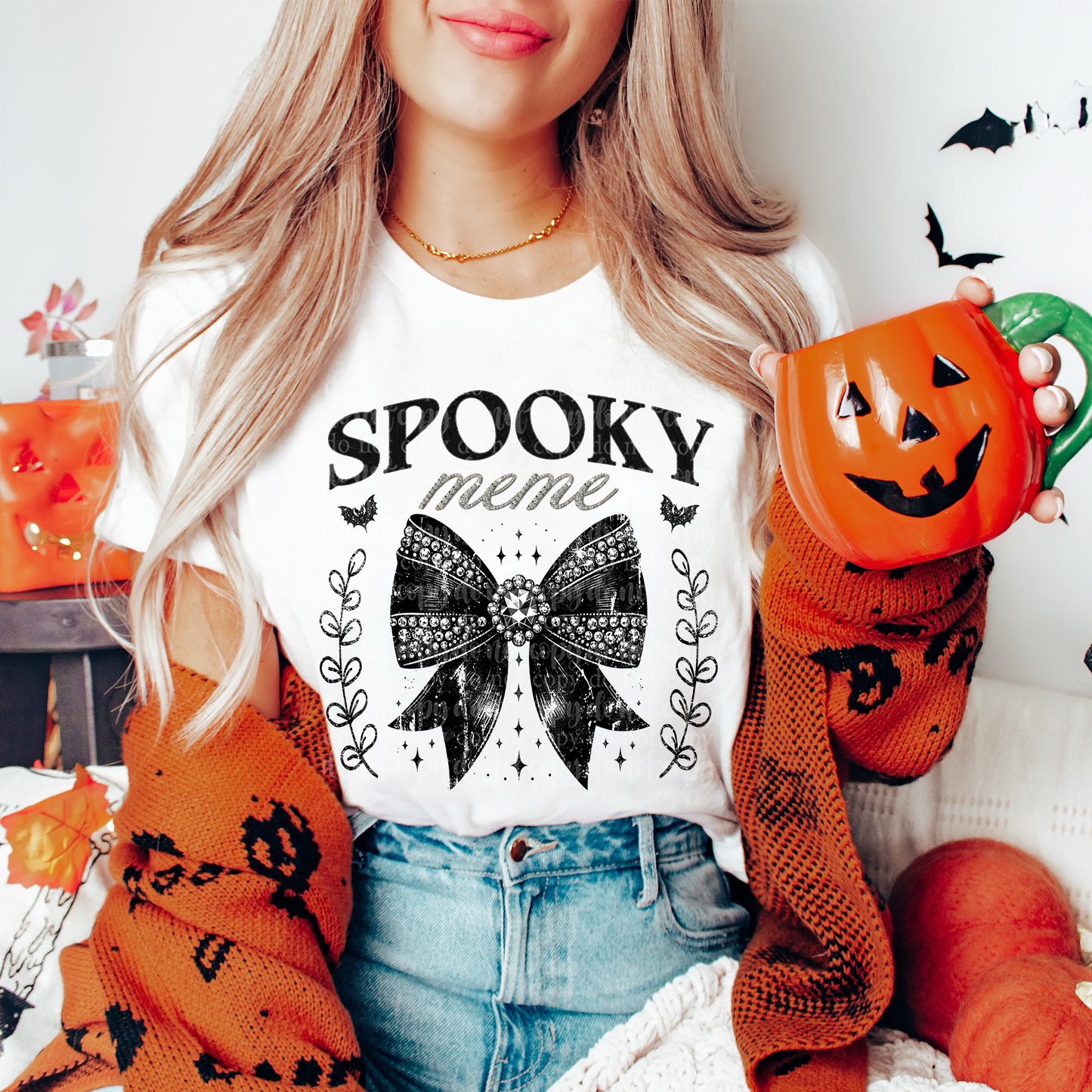 Spooky Meme Faux Rhinestone DTF & Sublimation Transfer