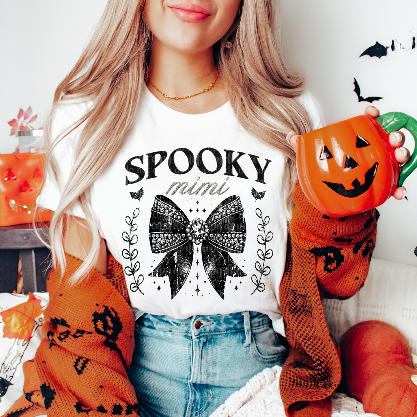 Spooky Mimi Faux Rhinestone DTF & Sublimation Transfer