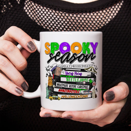 Spooky Season All Day Every Day VHS (matches shirt) UV DTF Transfer