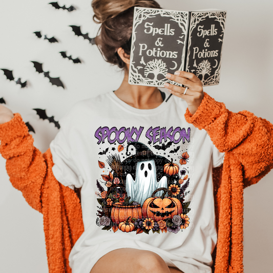 Spooky Season Ghost DTF & Sublimation Transfer