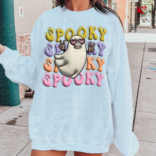 Extra Spooky Ghost **EXCLUSIVE** Faux Puffy Look DTF & Sublimation Transfer