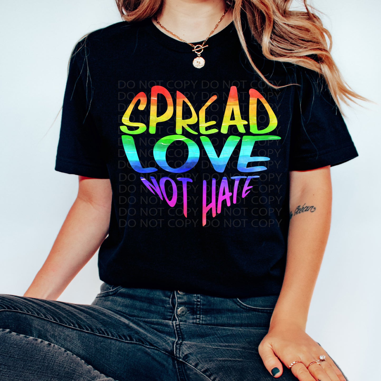 Spread Love Not Hate DTF & Sublimation Transfer