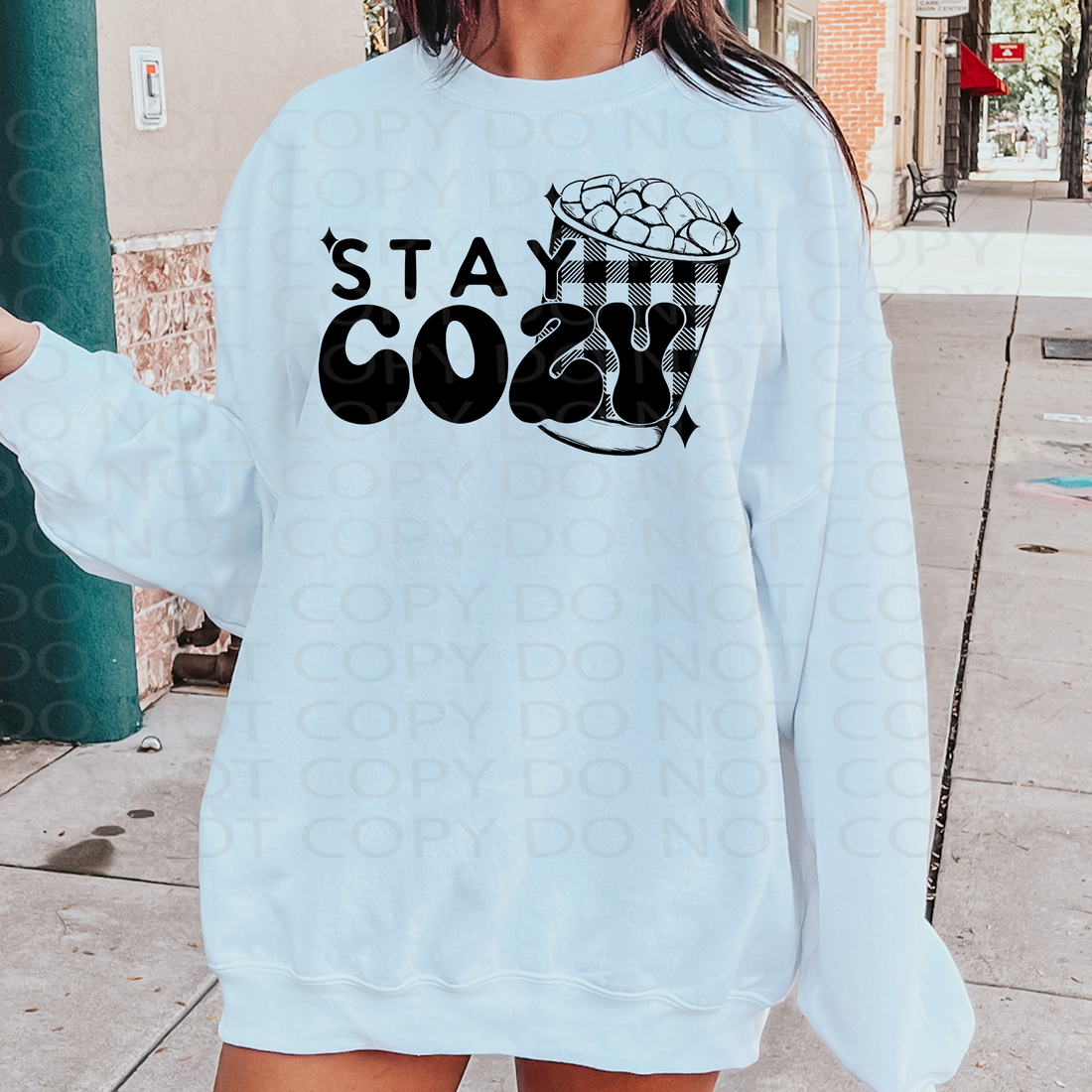 Stay Cozy Hot Cocoa DTF & Sublimation Transfer – Threaded Transfers
