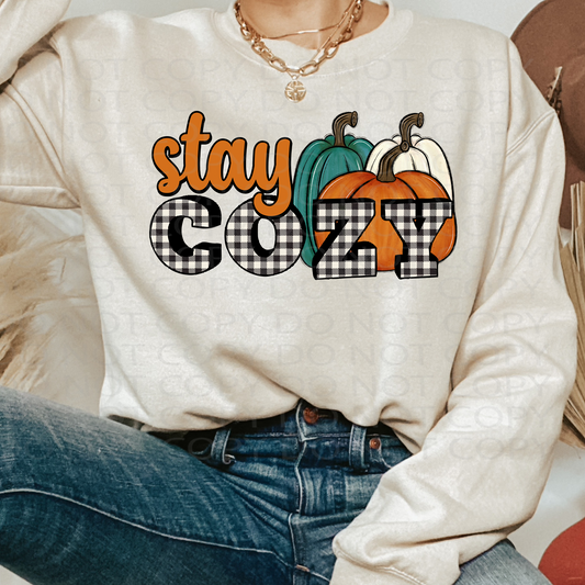 Stay Cozy Pumpkins DTF & Sublimation Transfer