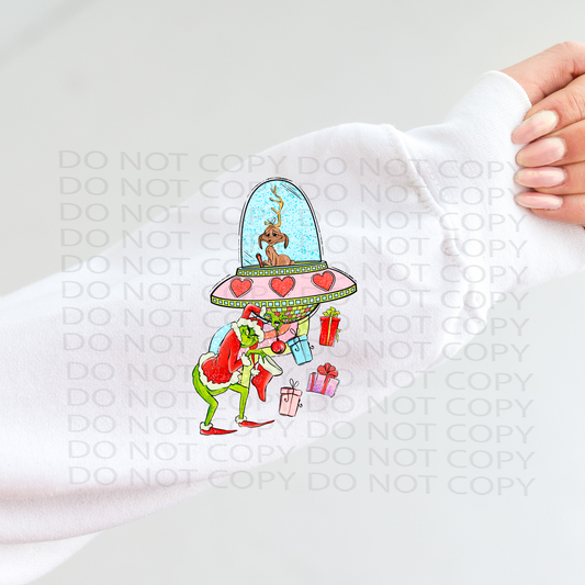 Stealing Christmas Sleeve (matches shirt)  DTF & Sublimation Transfer