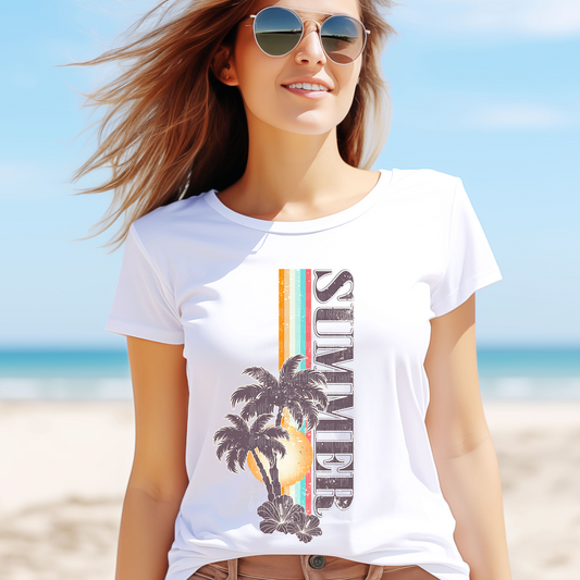 Summer Palm DTF & Sublimation Transfer