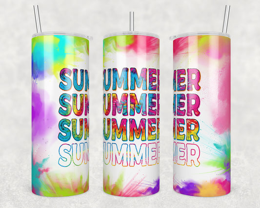 Summer Splash Sublimation Transfer Tumbler Wrap 20oz (read description)