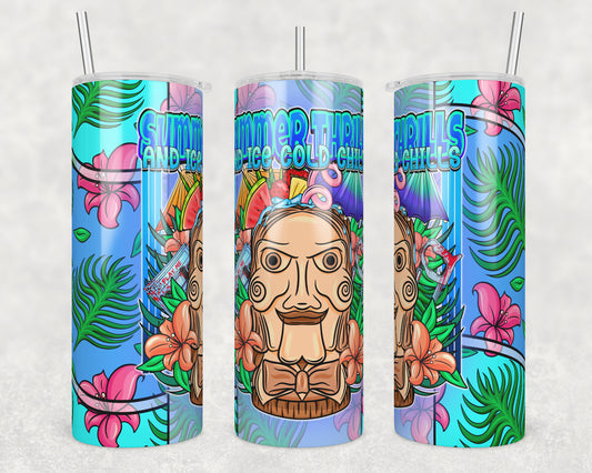 Summer Thrills (matches shirt) Transfer Tumbler Wrap 20oz (read description)