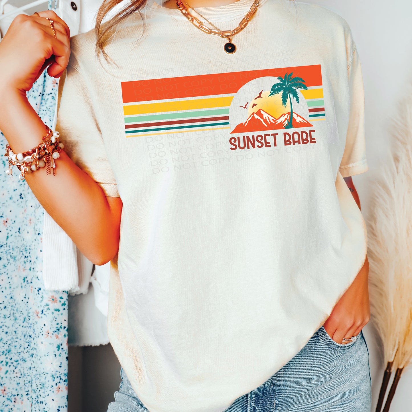 Sunset babe DTF & Sublimation Transfer