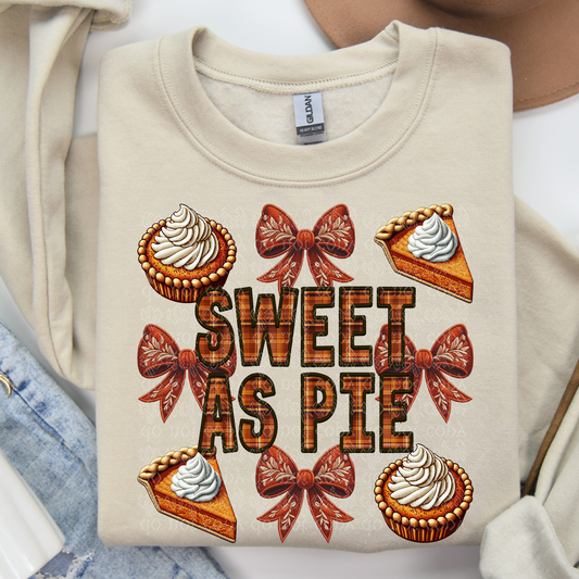 Sweet as Pie Faux Knit & Faux Embroidery DTF & Sublimation Transfer