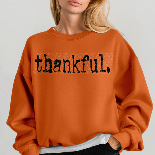 Thankful Typography DTF & Sublimation Transfer