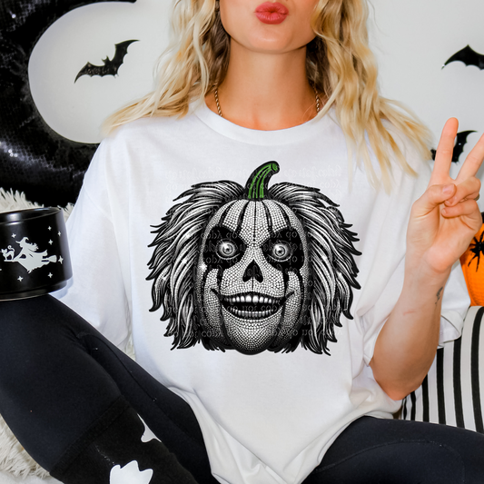 The Juice Pumpkin Faux Rhinestone & Faux Embroidery DTF & Sublimation Transfer